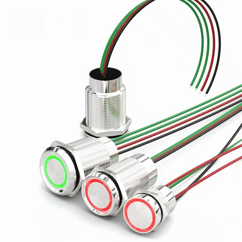 touch push button switch 16MM 19MM 22MM Capacitive tactile illuminated switch 3A metal momentary switch