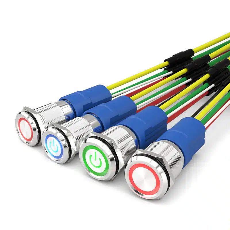 Metal 10A push button switches