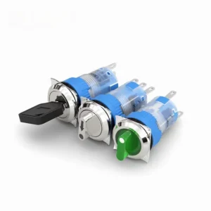 plastic key switch 16mm selector switches 2 position NO NC rotary control stop with led AGQ16F-X/Y PC Series