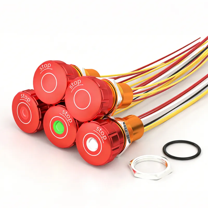 emergency stop button switch normally close 22mm ip67 Power cut of the elevator safety control robot latching