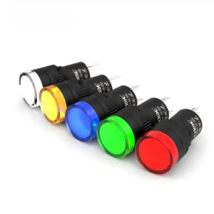 12mm indicator light AC DC 110V Panel Mount Blue LED Signal Lamp plastic Shell red illuminated