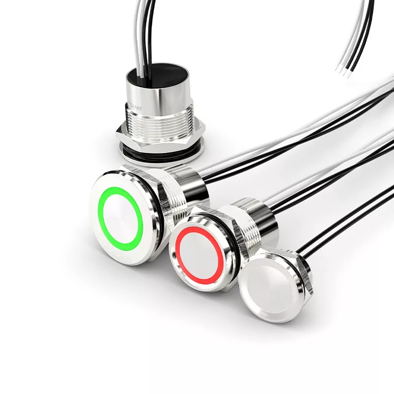 push button switch 22mm 19mm 16mm Piezoelectric switches NO pushbbutton with wires